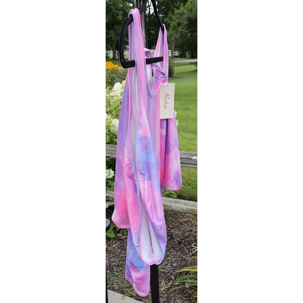 Roshop Women's Summer Cold Shoulder Tops  3/4 Sleeve Tie Dye - Size Large -‎ NWT - Picture 3 of 8